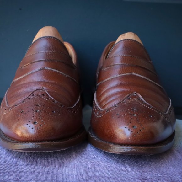 Allen Edmonds Moselle Brown Wing Tip Slip-on size 9-D main image 7